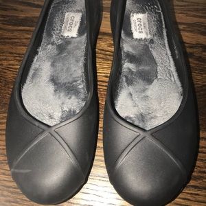 CROCS Black Flats